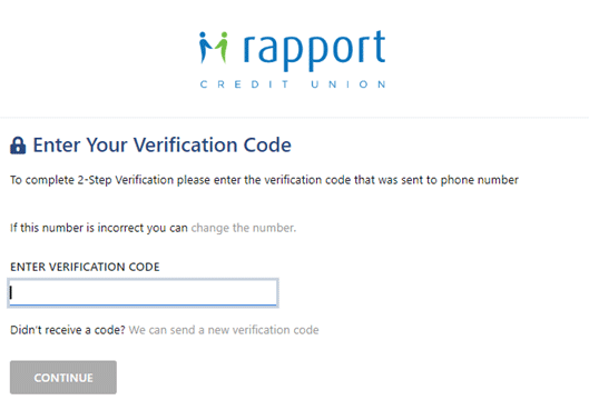 Step 3 - Enter Your Verification Code